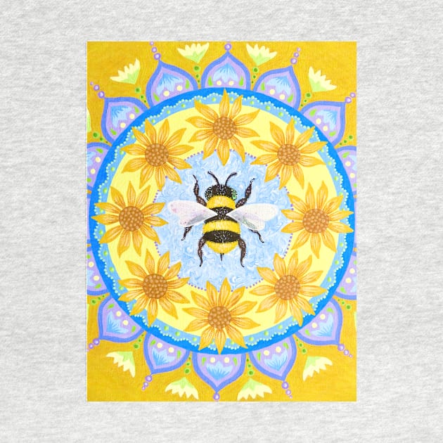 The Bee and the Sunflowers by SoozieWray